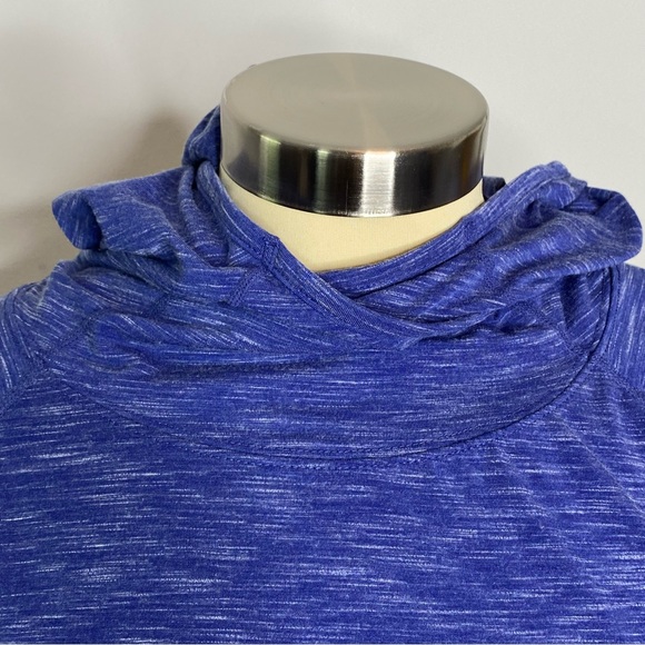 GapFit Breath Blue Marl Hooded Top - Picture 7 of 10